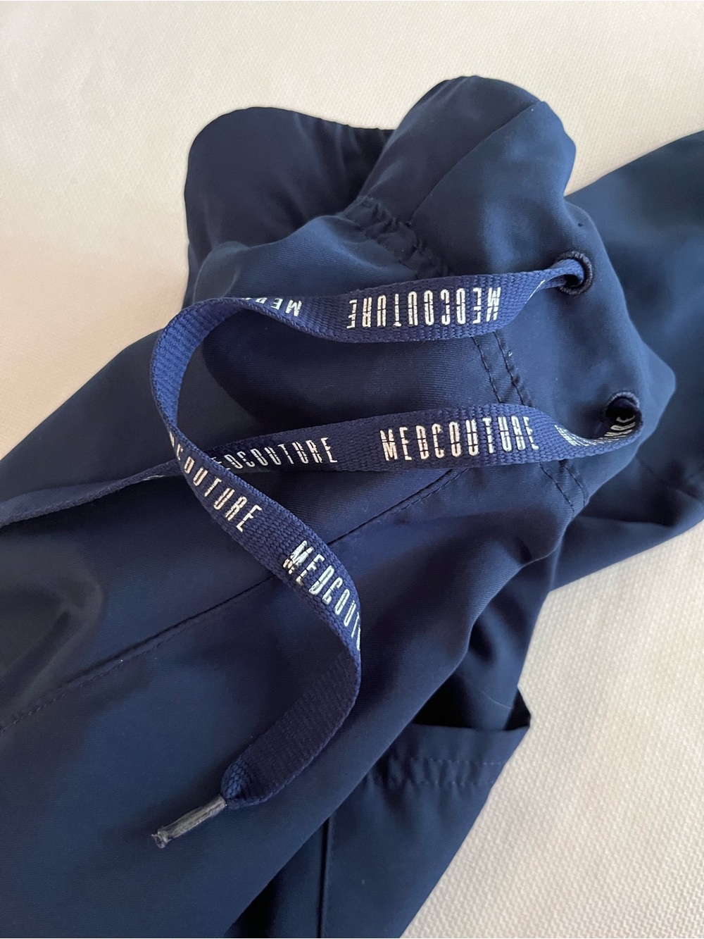 Med Couture Navy Elastic Waist Jogger Pants size medium - Picture 8 of 8